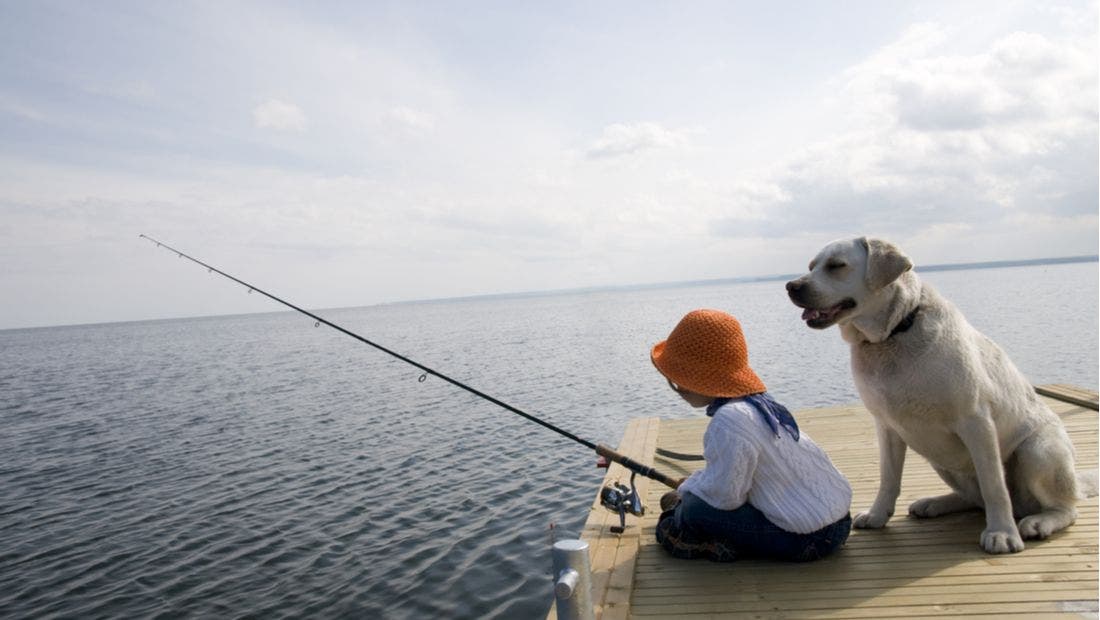 Do you guys enjoy taking your dogs fishing? Friday vibing with the